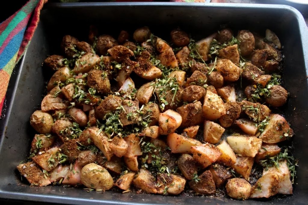 Roasties with Garlic & Chives