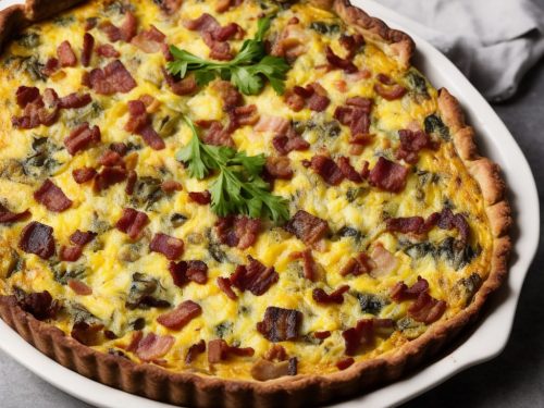 Rocket, Mushroom & Bacon Quiche