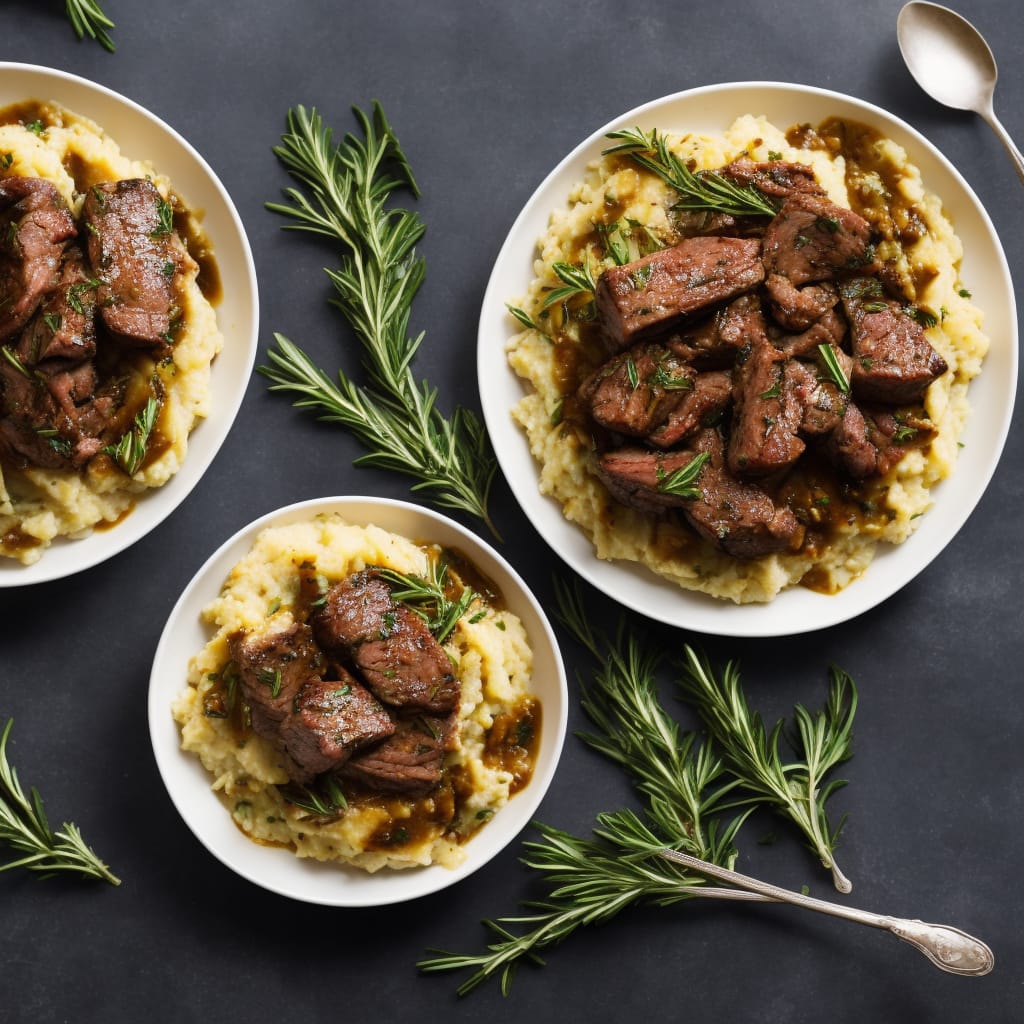 Rosemary Balsamic Lamb with Vegetable Mash