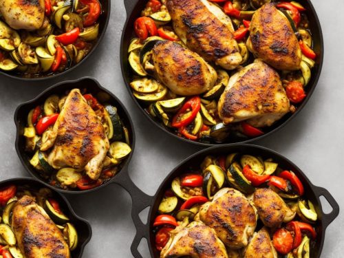 Rosemary Chicken with Oven-Roasted Ratatouille