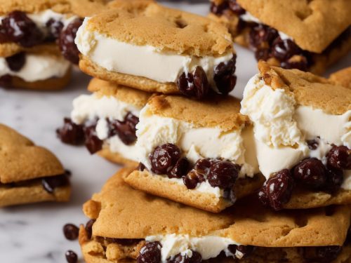 Rum 'n' raisin ice cream sandwich