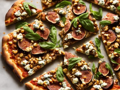 Rye Pizza with Figs, Fennel, Gorgonzola & Hazelnuts