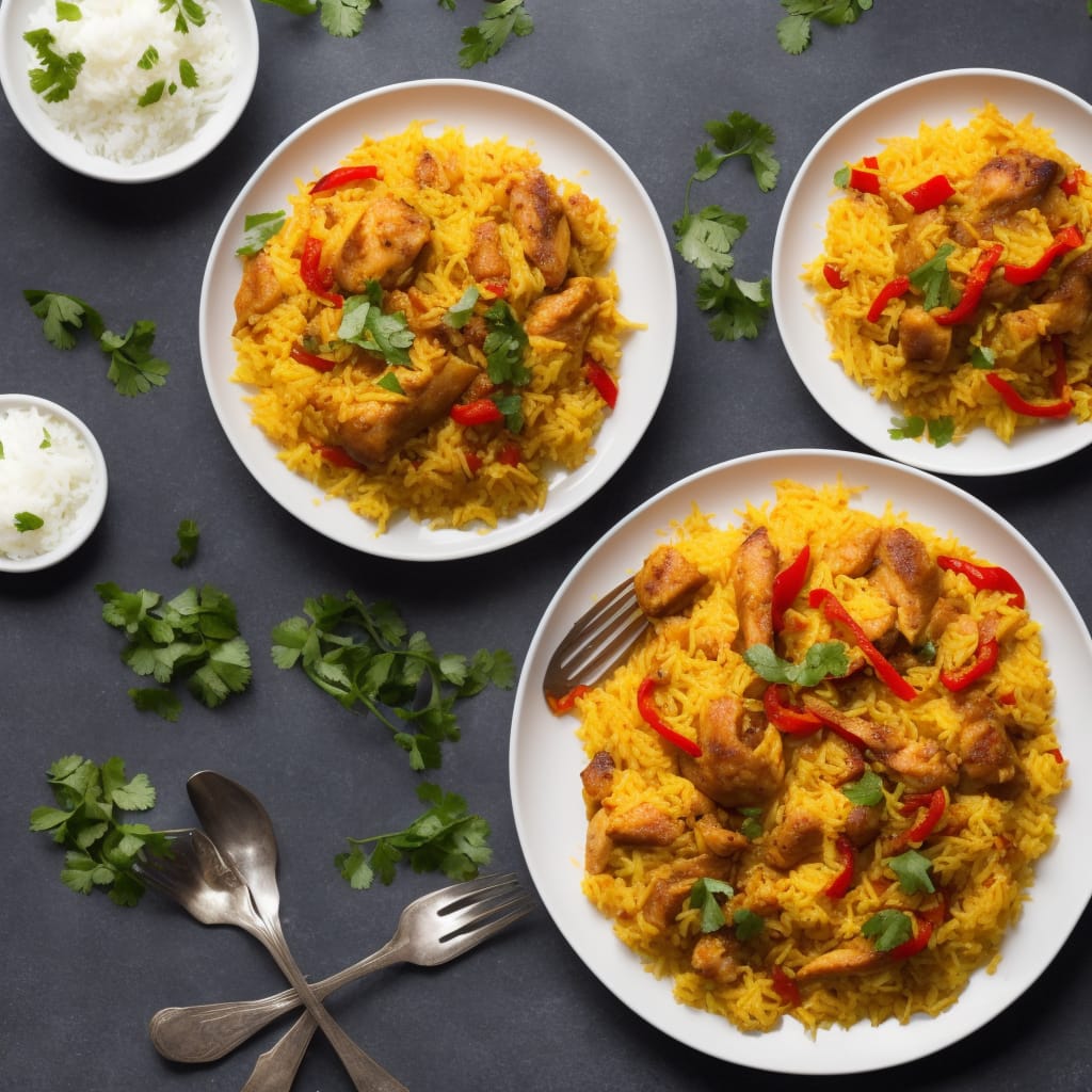 Saffron Rice with Chicken & Peppers