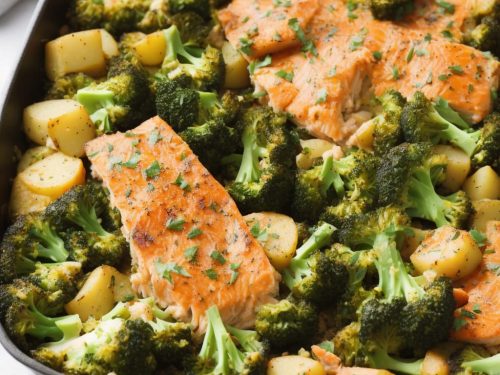 Salmon, Broccoli & Potato Bake