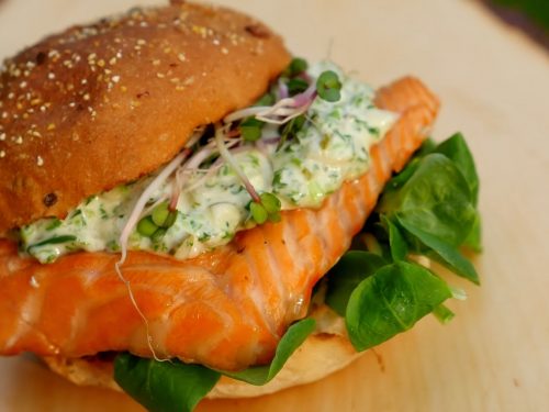 Salmon Fish Finger Sandwich