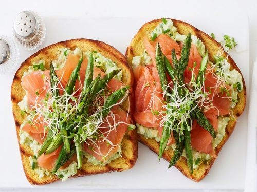 Salmon, Sesame & Asparagus Open Sandwich