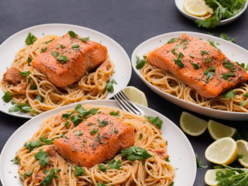 Salmon & Spaghetti Supper in a Parcel