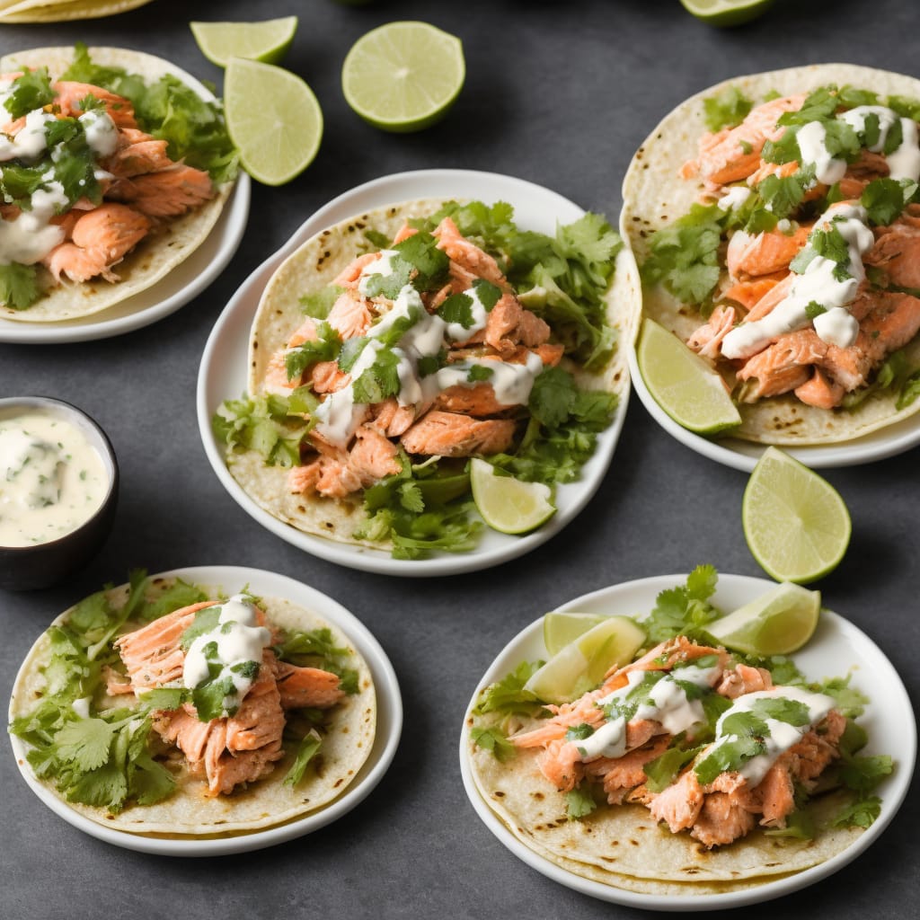 Salmon Tacos with Lime Dressing