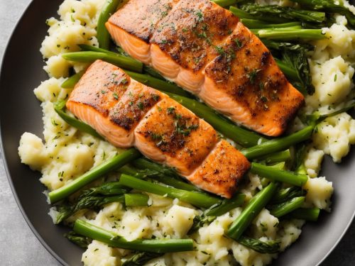 Salmon with Leeks & Parsnip Mash