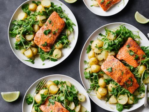 Salmon with New Potato & Watercress Salad