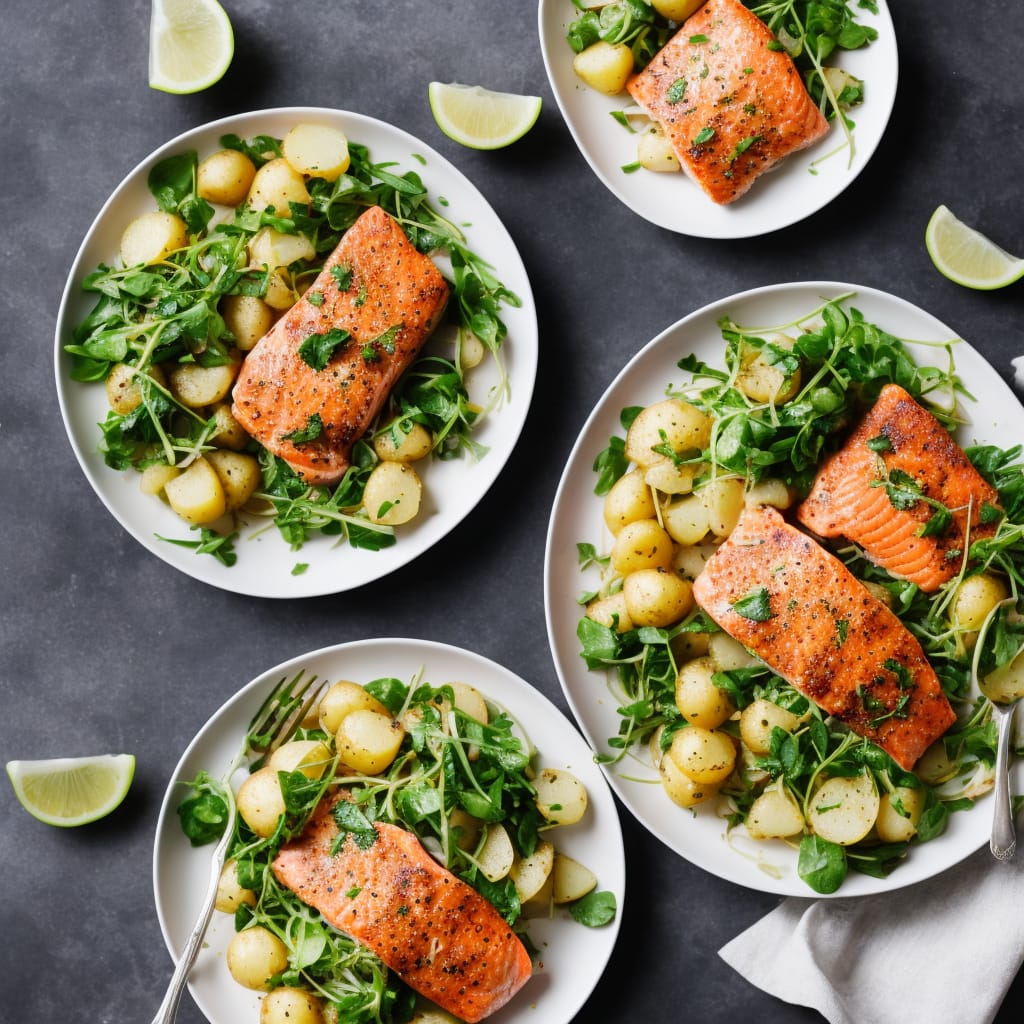 Salmon with New Potato & Watercress Salad