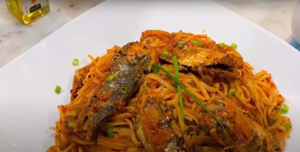 Salsa Spaghetti with Sardines