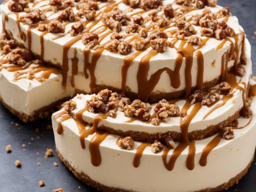 Salted Caramel No-Bake Cheesecake