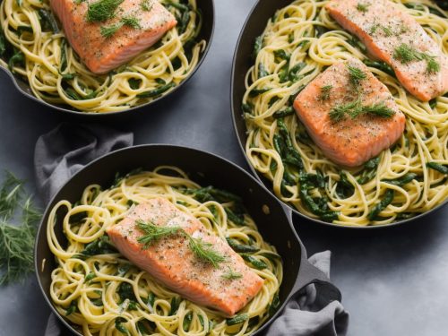 Samphire & Lemony Salmon Linguine