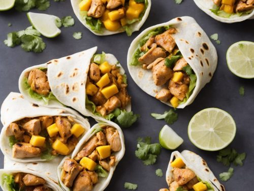 Satay Chicken & Mango Wraps