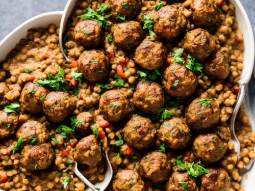 Sausage & fennel meatballs with lentils