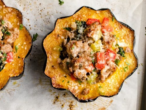 Sausage-Stuffed Acorn Squash Recipe