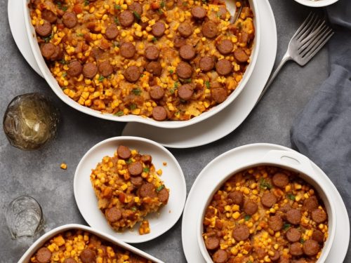 Sausage, Sweet Potato & Sweetcorn Bake