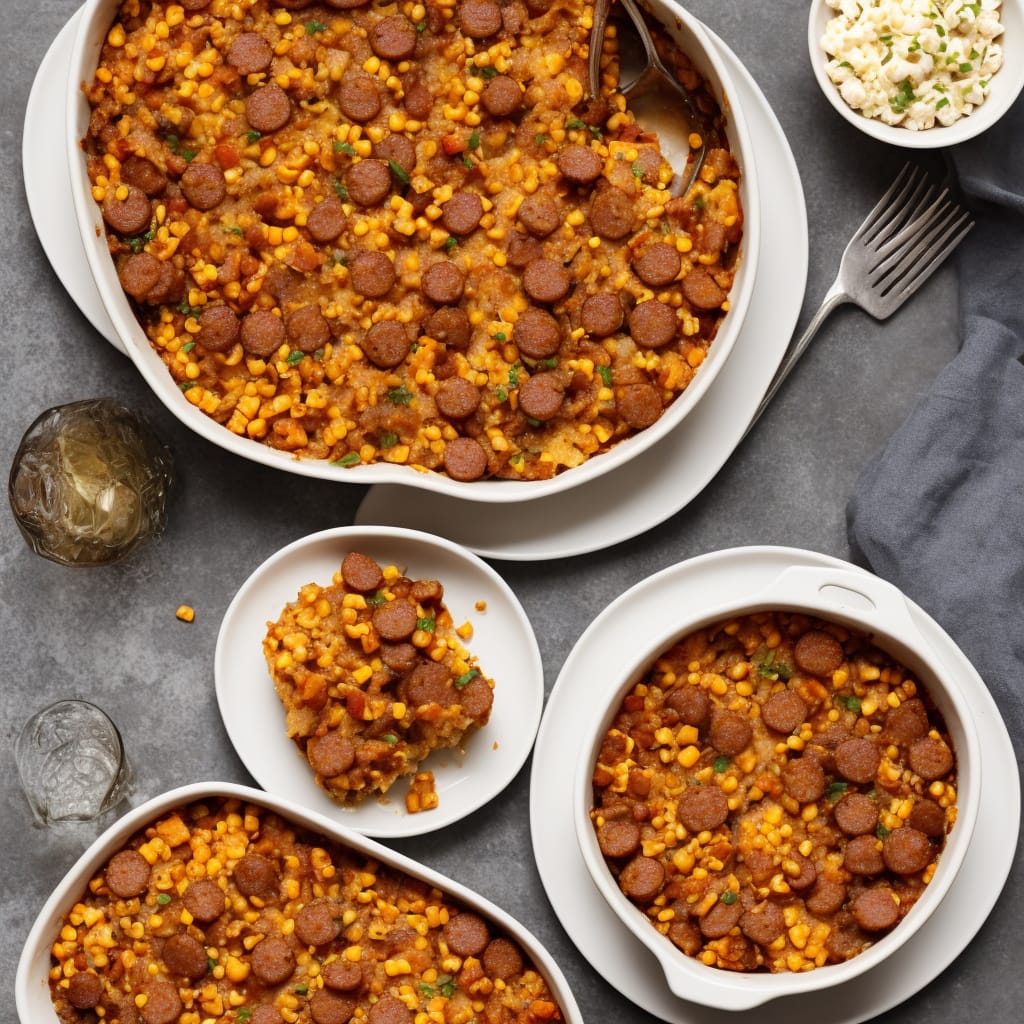 Sausage, Sweet Potato & Sweetcorn Bake