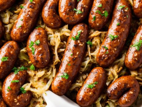 Sausages with Braised Cabbage & Caraway Recipe