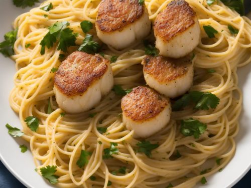 Savory Sea Scallops and Angel Hair Pasta