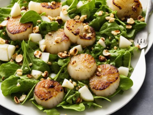 Scallop & Apple Salad with Hazelnut Dressing