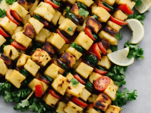 Seafood, Pineapple & Coconut Kebabs