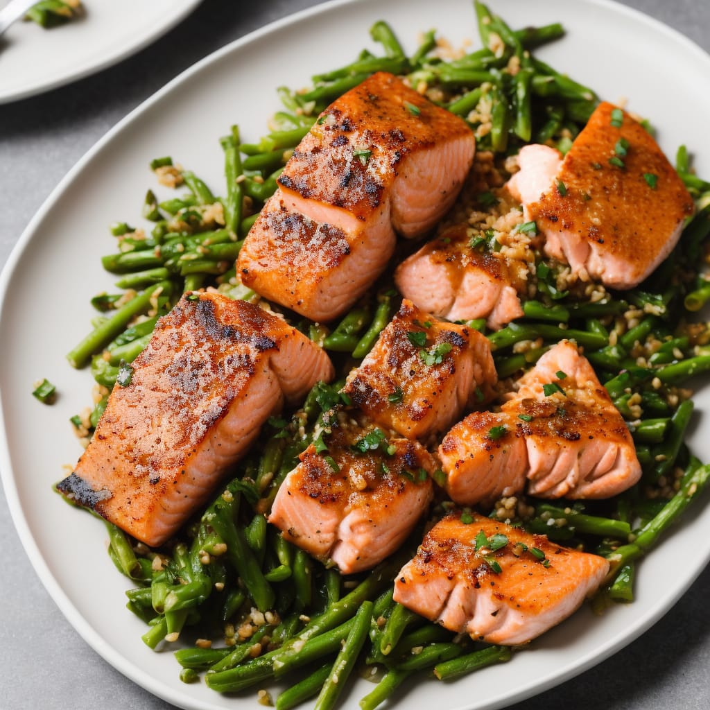 Seared Salmon with Heather Honey Dressing