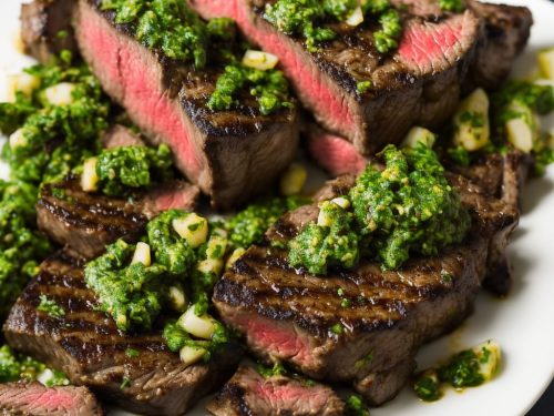 Seared Steak with Chimichurri Dressing