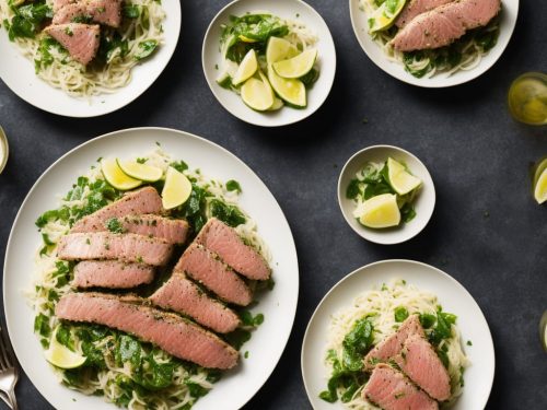 Seared Tuna with Wasabi-Butter Sauce