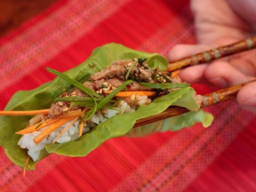 Sesame Beef Wraps