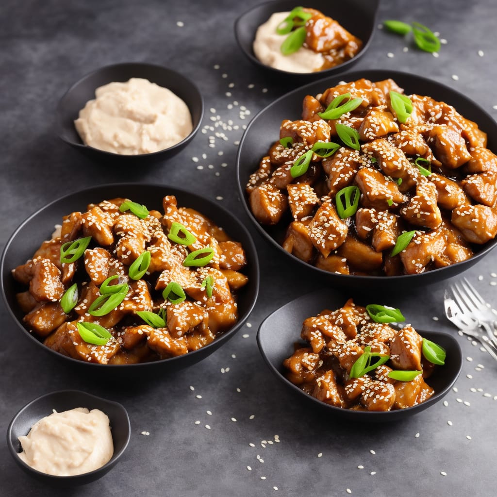 Sesame Chicken with Soy Dip