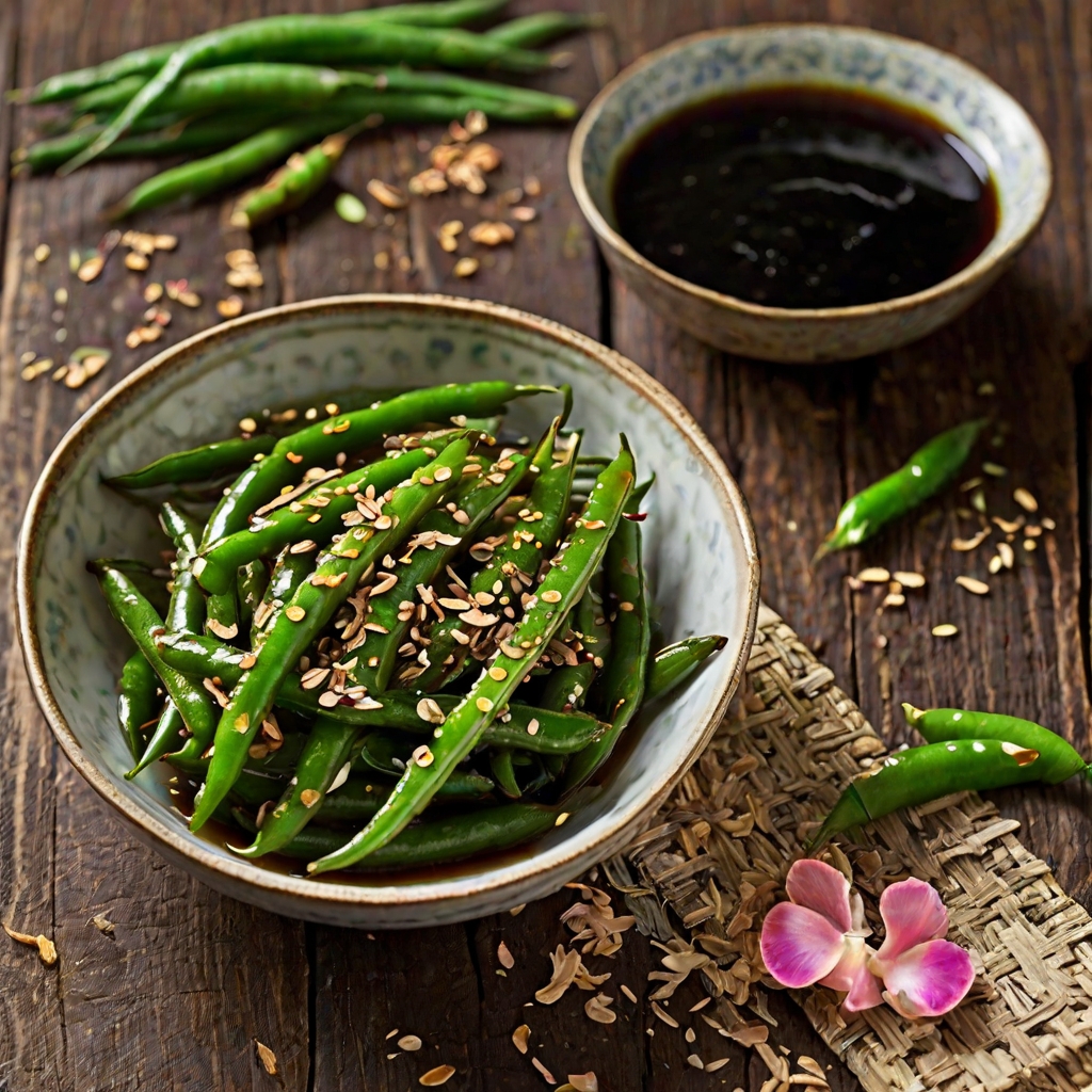 Sesame & ginger green beans