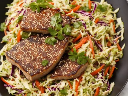 Sesame Tuna Steaks with Slaw