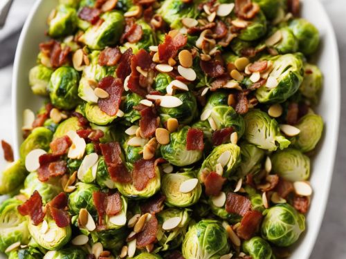 Shaved Brussels Sprouts with Bacon and Almonds