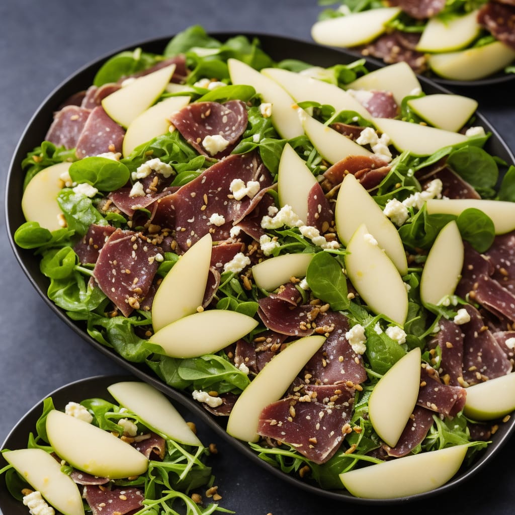 Shaved Pear, Cheese & Bresaola Salad