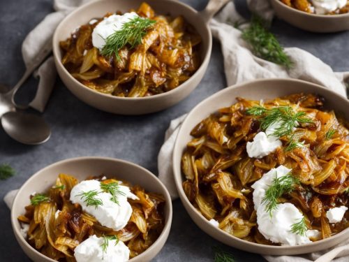 Sherry & Orange Caramelised Fennel with Goat's Curd