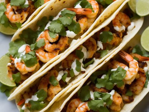 Shrimp Tacos with Cilantro-Lime Crema