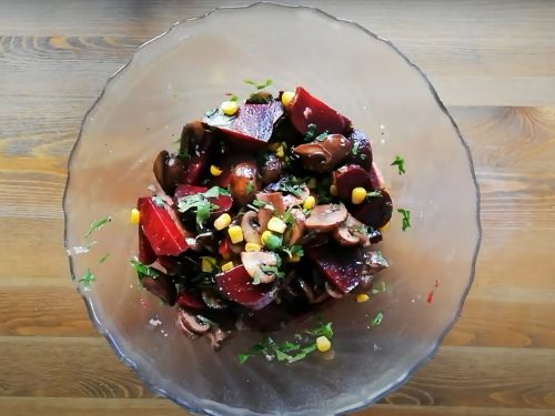 Shukhi - Warm Beetroot & Mushroom Salad