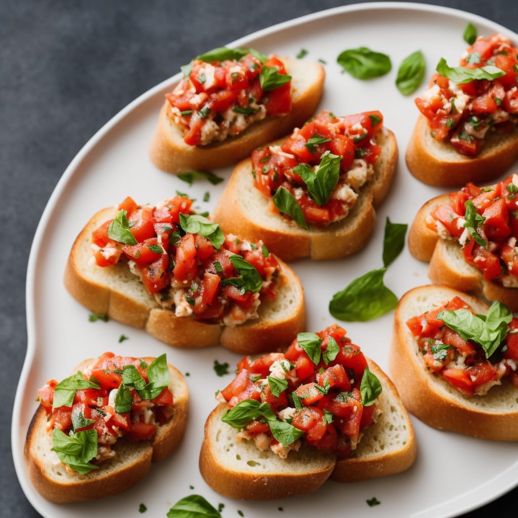 Simple Crab Bruschetta