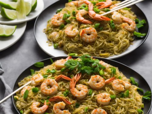 Singapore Noodles with Shrimps & Chinese Cabbage