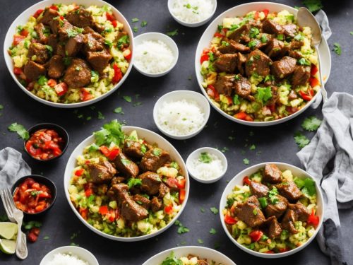 Sizzled Masala Lamb with Chopped Salad