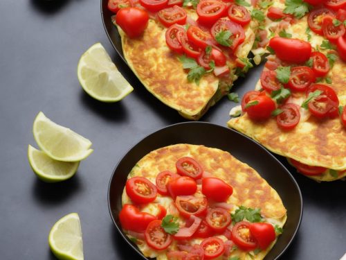 Skinny Pepper, Tomato & Ham Omelette