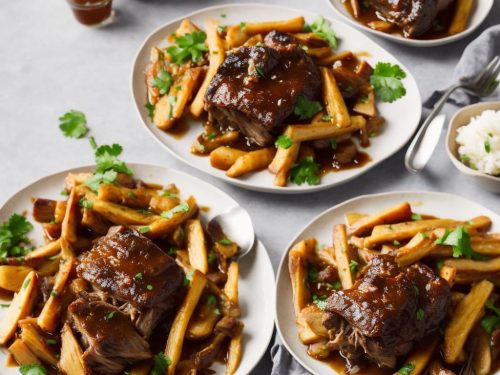 Slow-braised pork shoulder with cider & parsnips