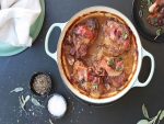 Slow-cooked pork, cider & sage hotpot