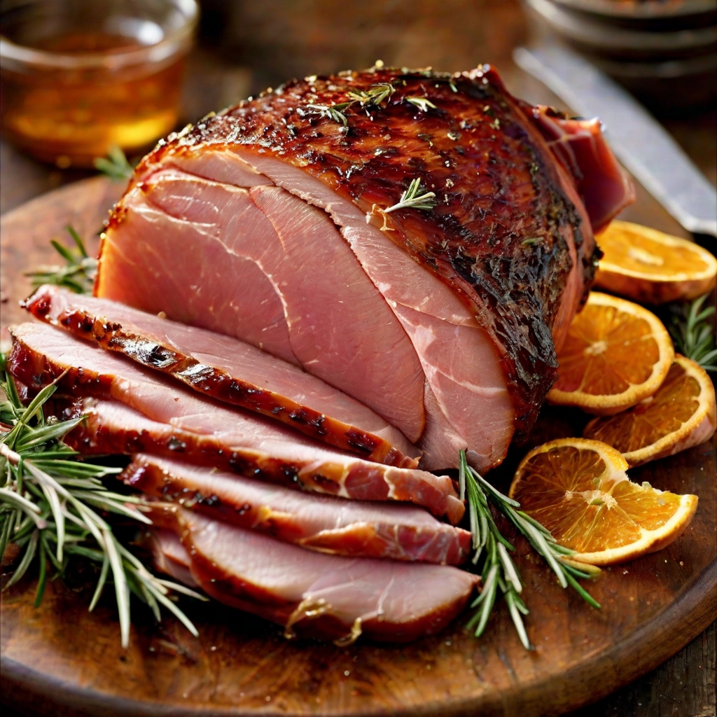 Slow Cooker Ham with Sticky Ginger Glaze