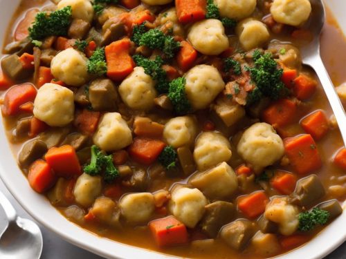 Slow Cooker Vegetable Stew with Cheddar Dumplings