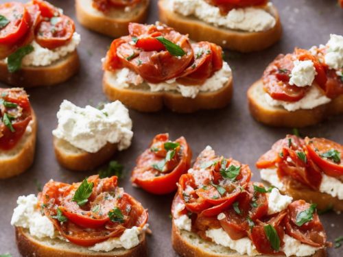 Slow-roast tomato, ricotta & prosciutto bruschetta