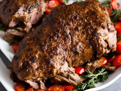 Slow-roasted shoulder of lamb