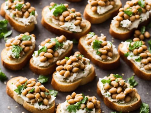 Smashed Cannellini Bean Crostini